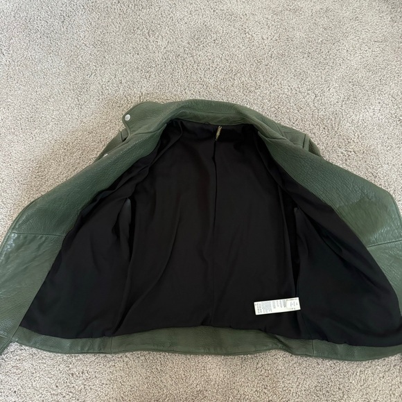 Rebecca Minkoff Green Leather Jacket - Picture 4 of 6